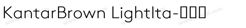 KantarBrown LightIta字体转换